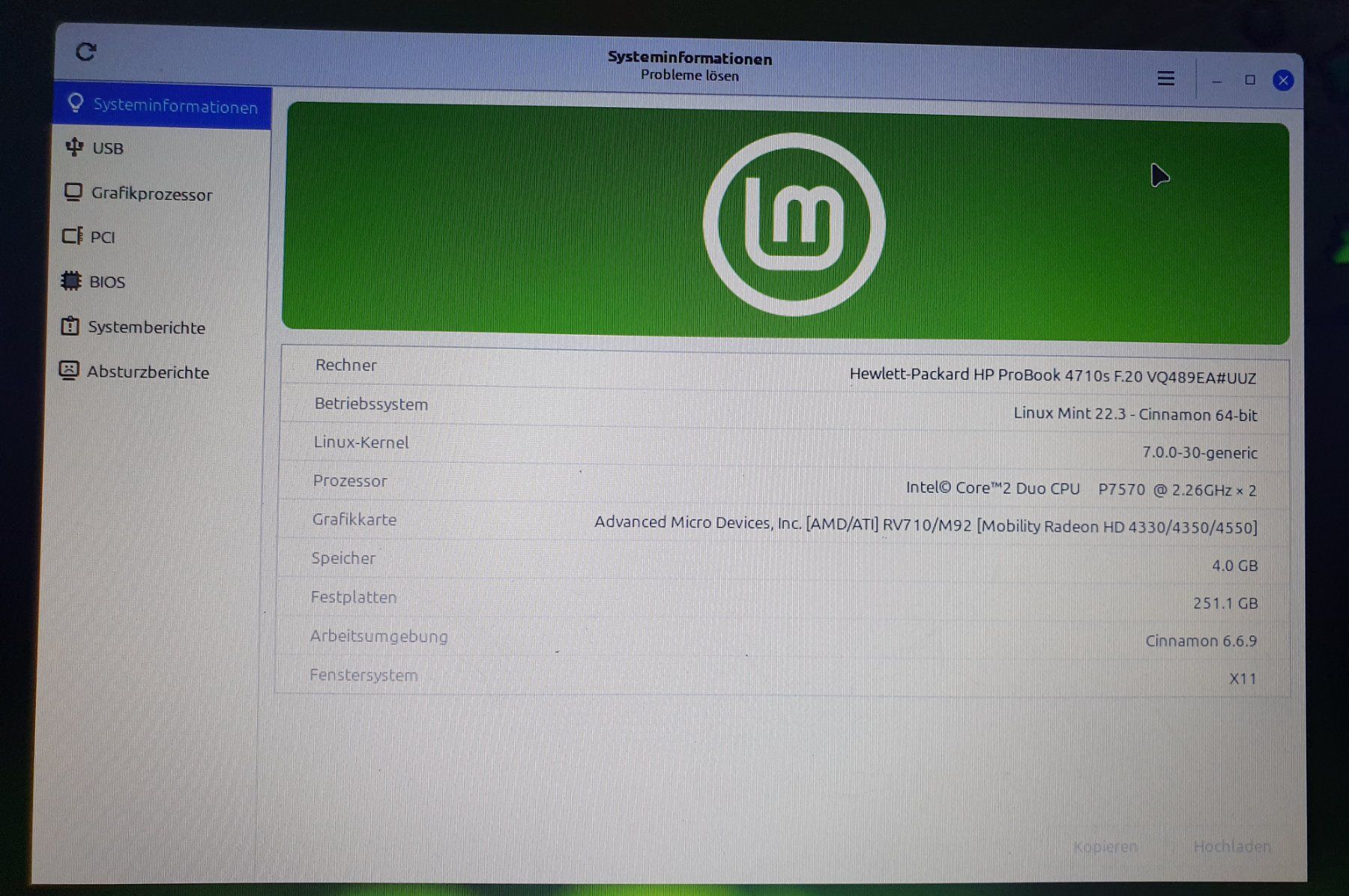 Hewlett Packard Notebook: HP ProBook 4710s, Linux Mint, mit Netzteil, Akku defekt – Usato da Winterthur venduto da E-Frosch 5