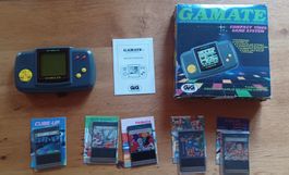 Gamate (GiG) Konsole Vintage mit OVP + 5 Spielen – Rarität