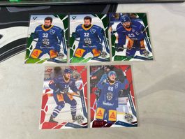 5 Eishockey Sportzoo Sammelkarten EV Zug /30 & /20