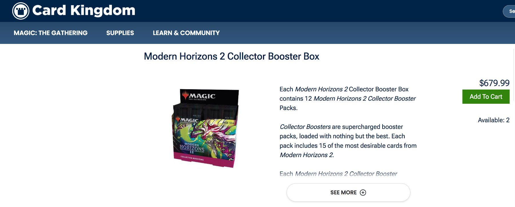 Magic The Gathering Carte collezionabili: MTG - Modern Horizons 2 Collector Booster Box – Nuovo e nell'imballaggio originale da Reinach BL venduto da Flower_Kid_82 4