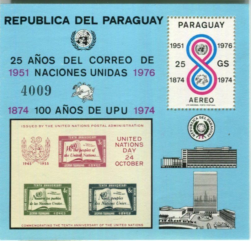 Tous les timbres: Block "Weltpostverein". Paraguay – Neuf avec emballage d'origine à Basel par Butsch5
