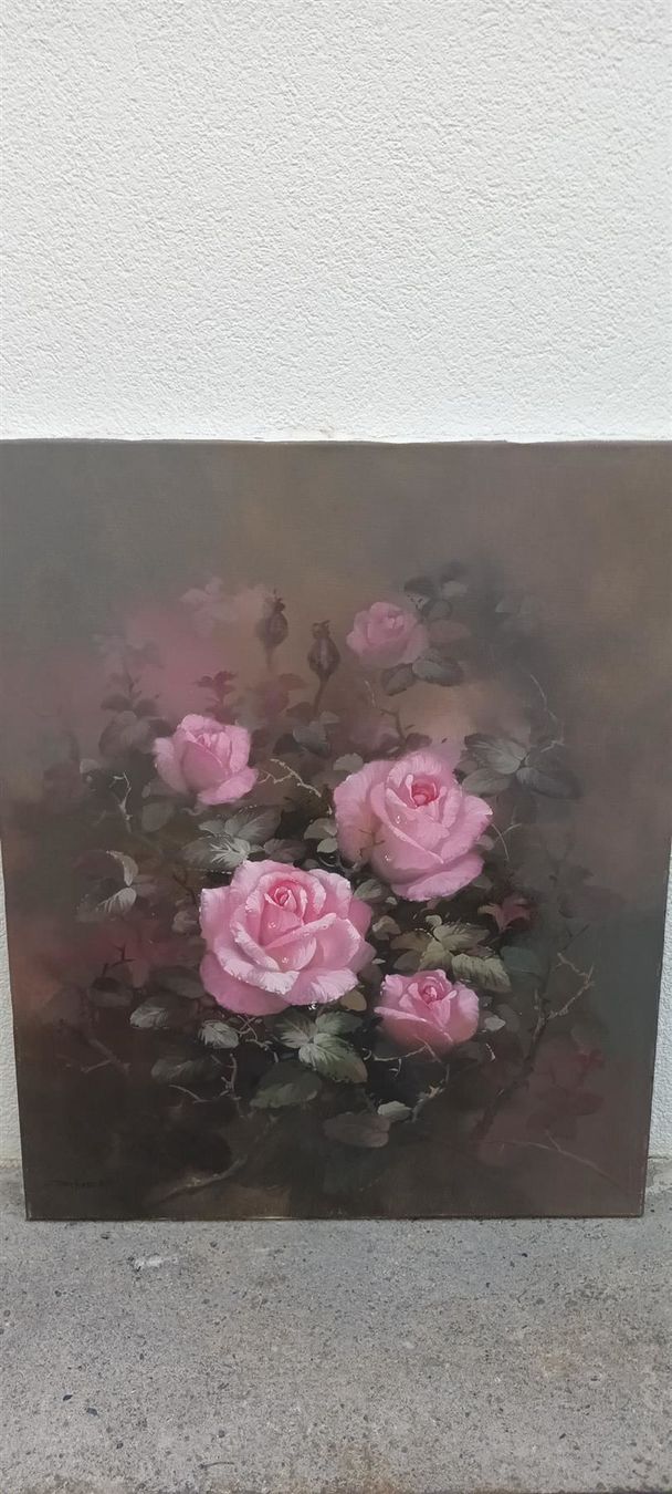 Gemälde: Busdee "Rosen" Gemälde Original – Gebraucht aus Zürich von Galerie-Kunst