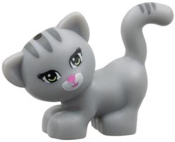 LEGO 93089pb01 Cat, Friends Style, Standing and Looking Left