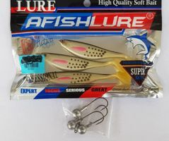 3 Zander Barsch köder+3passende Jigköpfe
