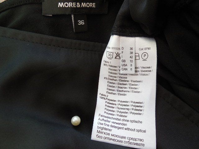 More & More Camicette: Gr. 36 more&more Satinshirt schwarz Perlen BLICKFANG – Usato da Basel venduto da FRAU.ZAUBER.MOND 3