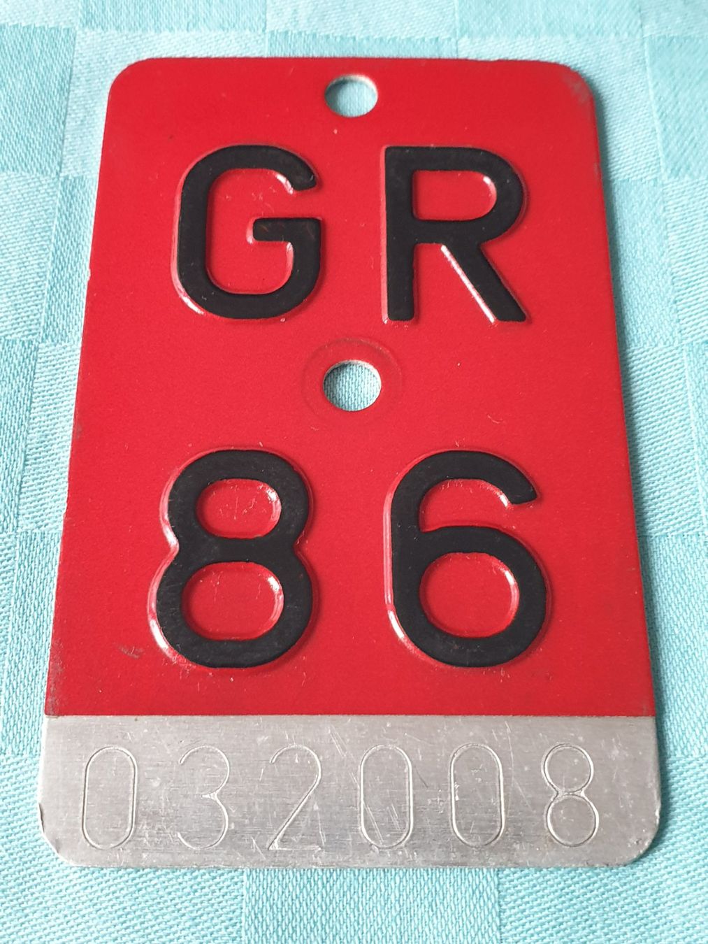 Schilder: Velonummer GR 86 – Gebraucht aus Mörschwil von spirspi