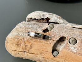 Edler Damenring XENOX, Edelstahl mit Zirkonia, Grösse 17.5mm