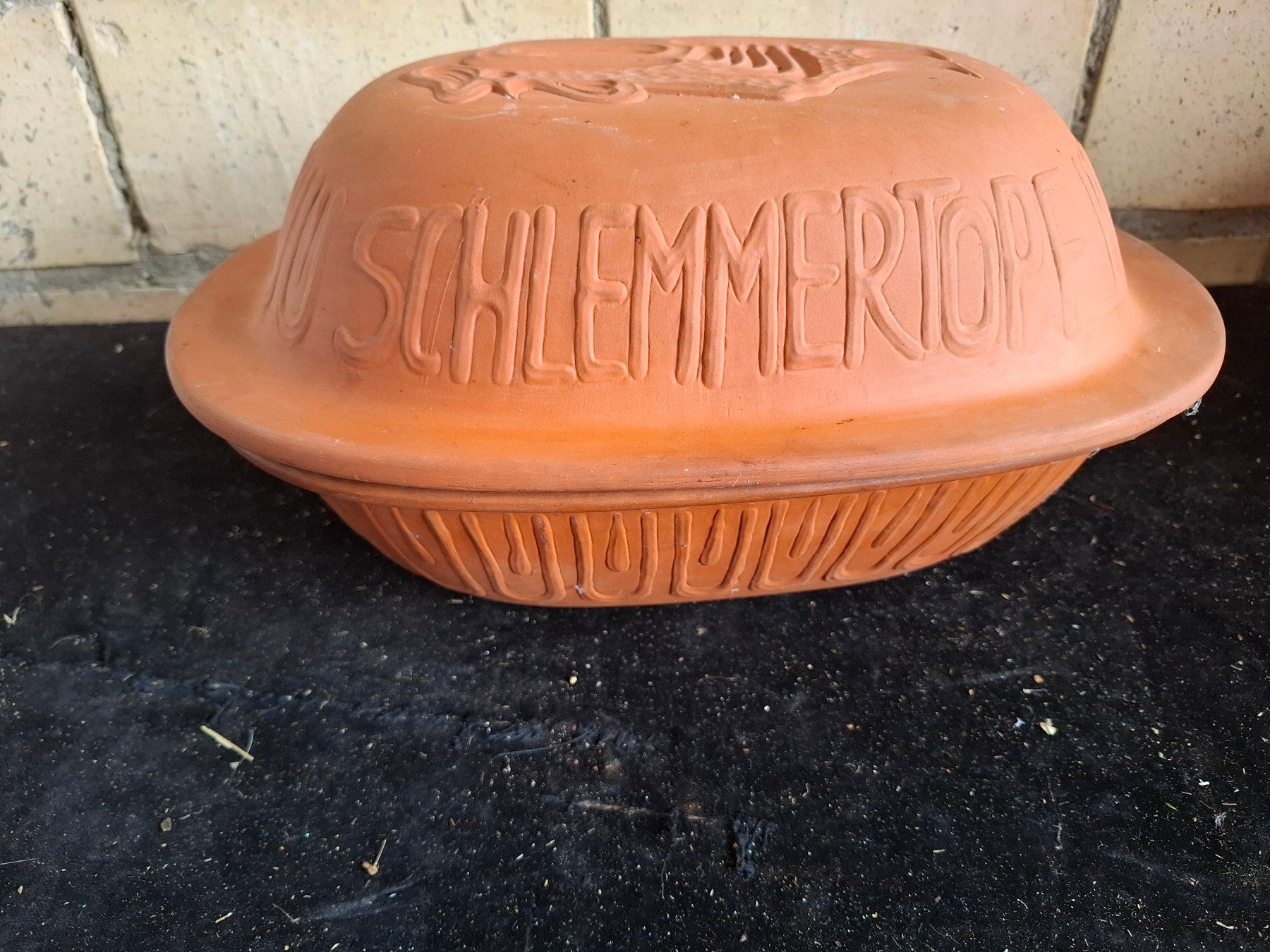 Töpfe: Schlemmertopf Terrakotta mit Deckel ca. 30cm – Gebraucht aus Schönholzerswilen von clyde123