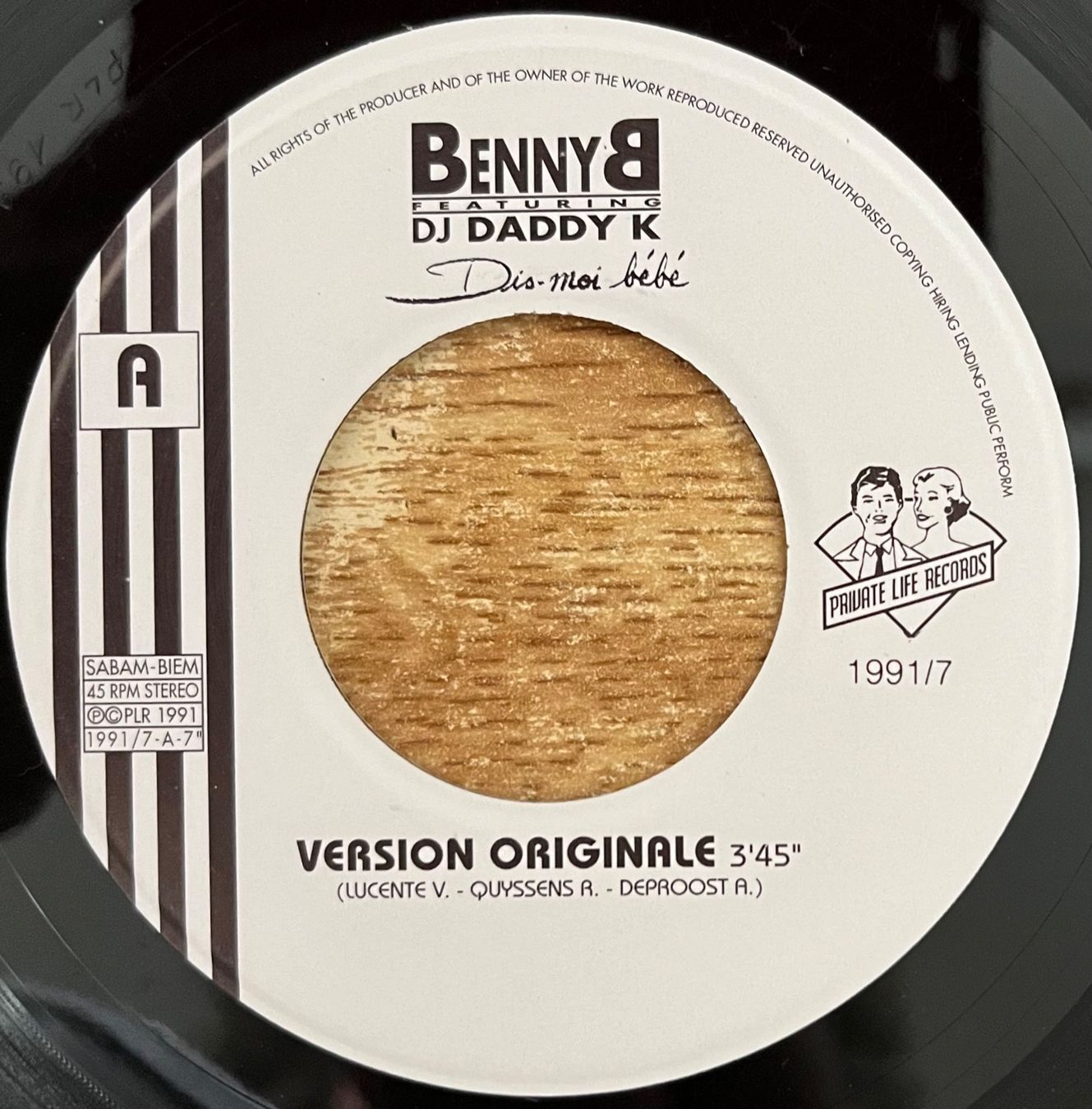 Dischi in vinile: BENNY B FEATURING DJ DADDY K - DIS-MOI BEBE – Usato da Bussigny venduto da vinyl-pas-cher 2