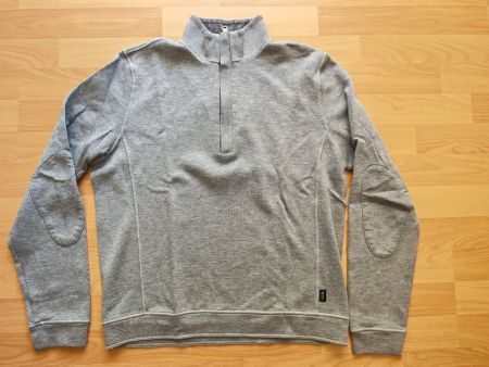 BOSS Hugo Boss Herren Troyer Pullover Grau  Gr. M / Regular
