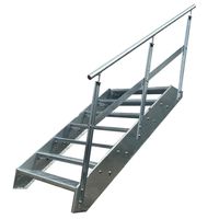 Stahltreppe 7 Stufen+Geländer 100x133cm