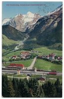 Kandersteg, Bahnhof und Blümlisalp, gelaufen 1926