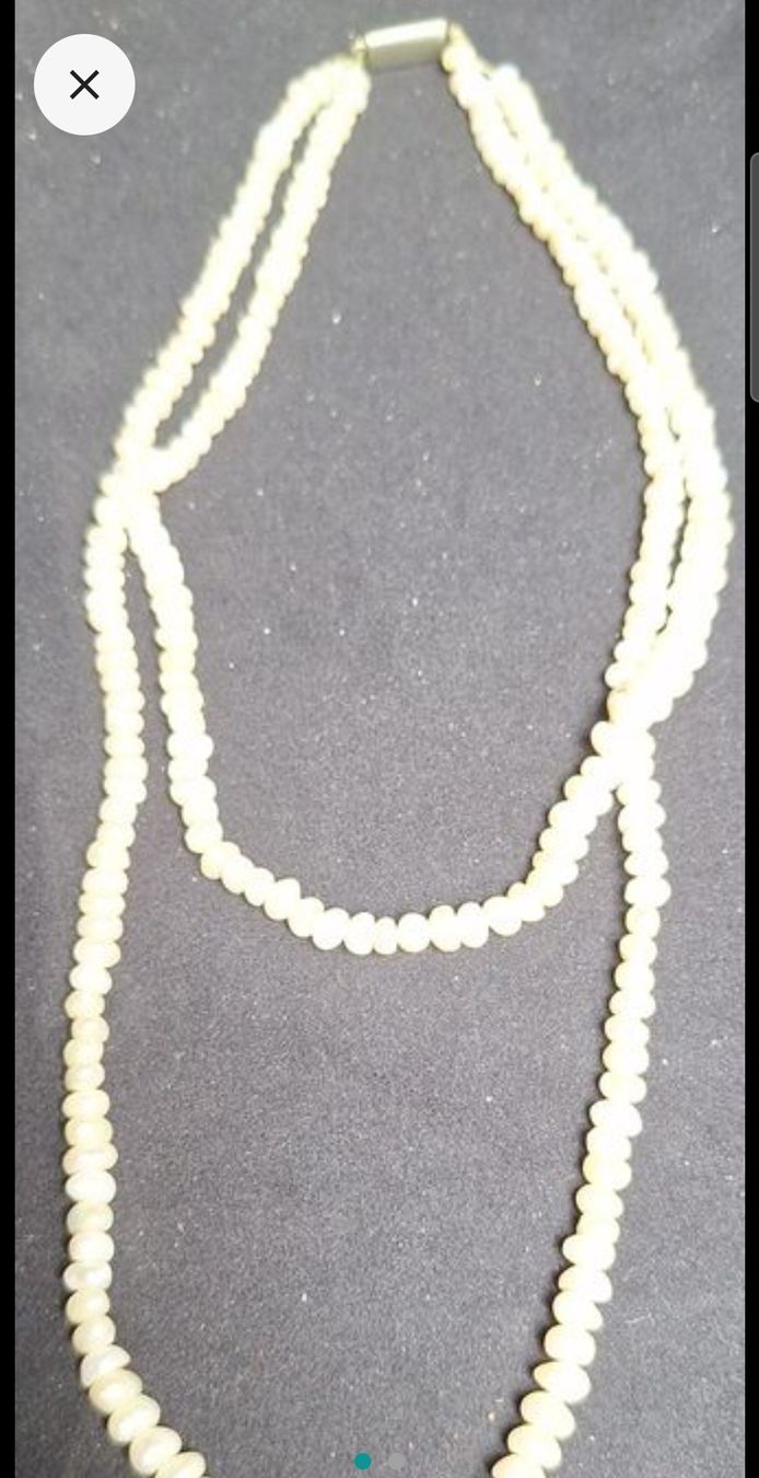 Colliers: Collier perles nacre naturel double rang  – D'occasion à Tannay par v1n1p00h 1