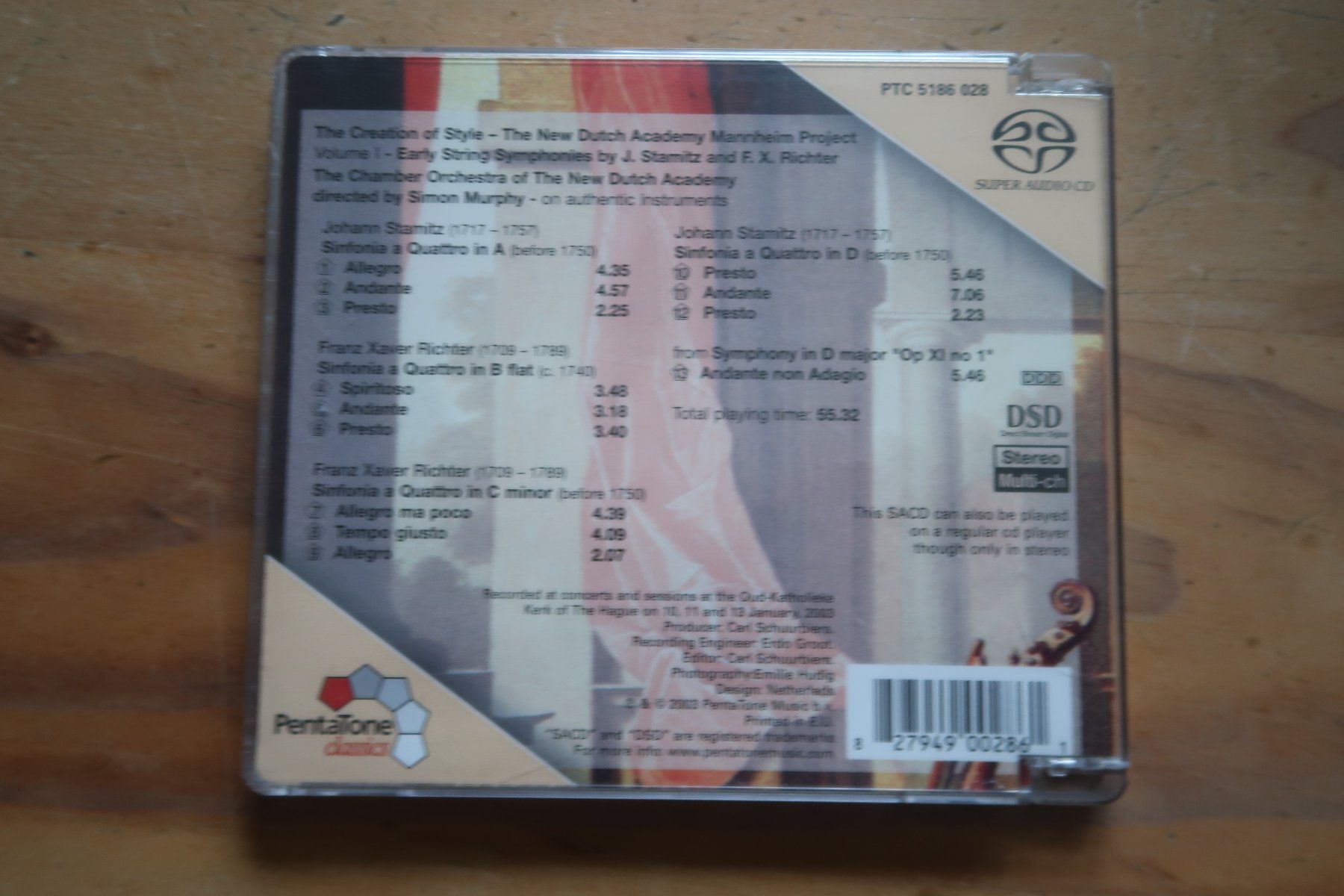 CD: STAMITZ RICHTER - EARLY STRING SYMPHONIES - MURPHY - SACD – Usato da Basel venduto da Patiscat 1