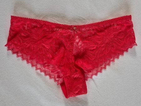 Spitzen Unterwäsche: Slip / Panties in Rot, Gr. S
