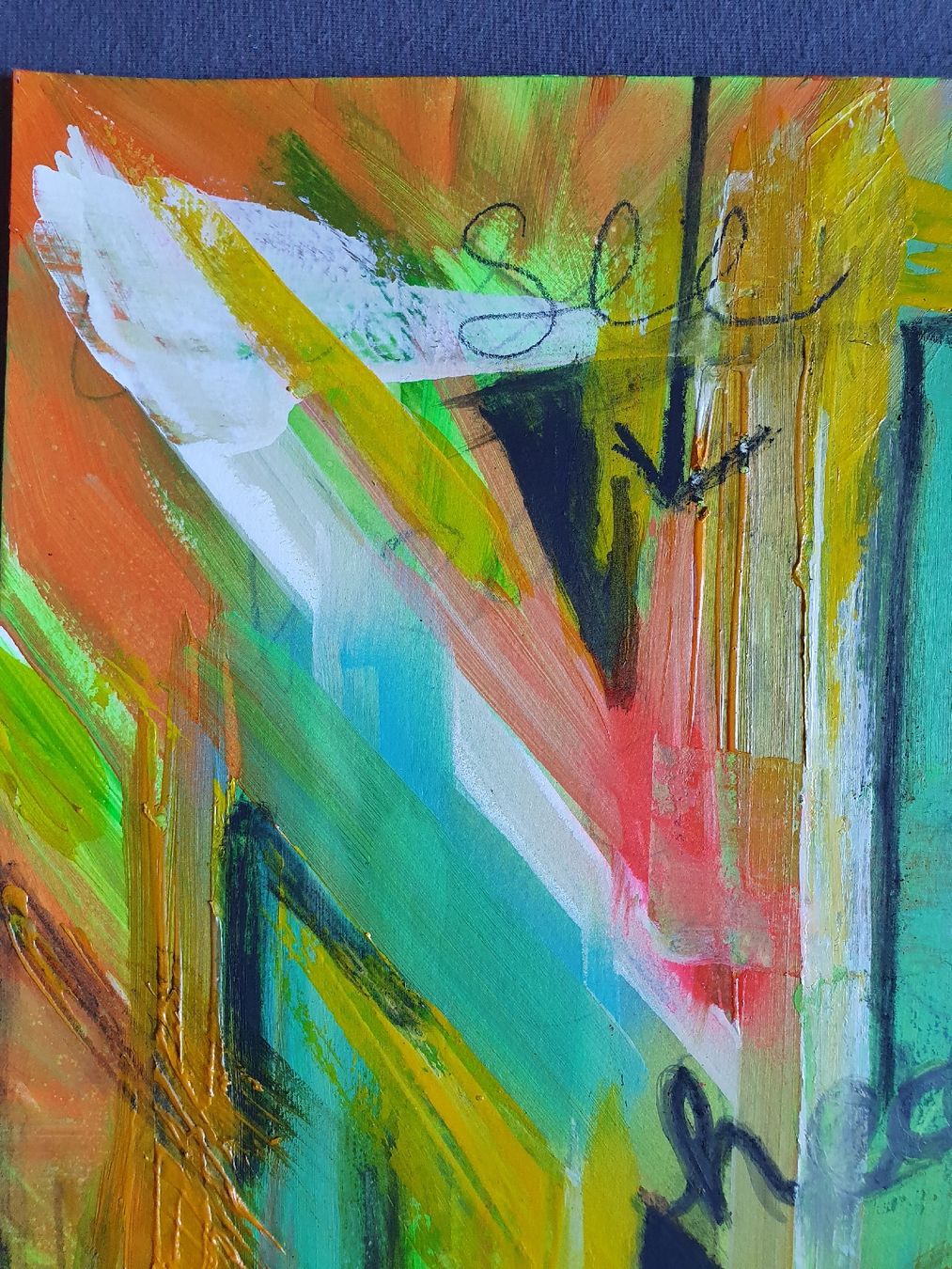 Dipinti: Abstrakte Malerei "Head or Heart" 36x48  – Nuovo (secondo la descrizione) da Wimmis venduto da hel_m26m 3