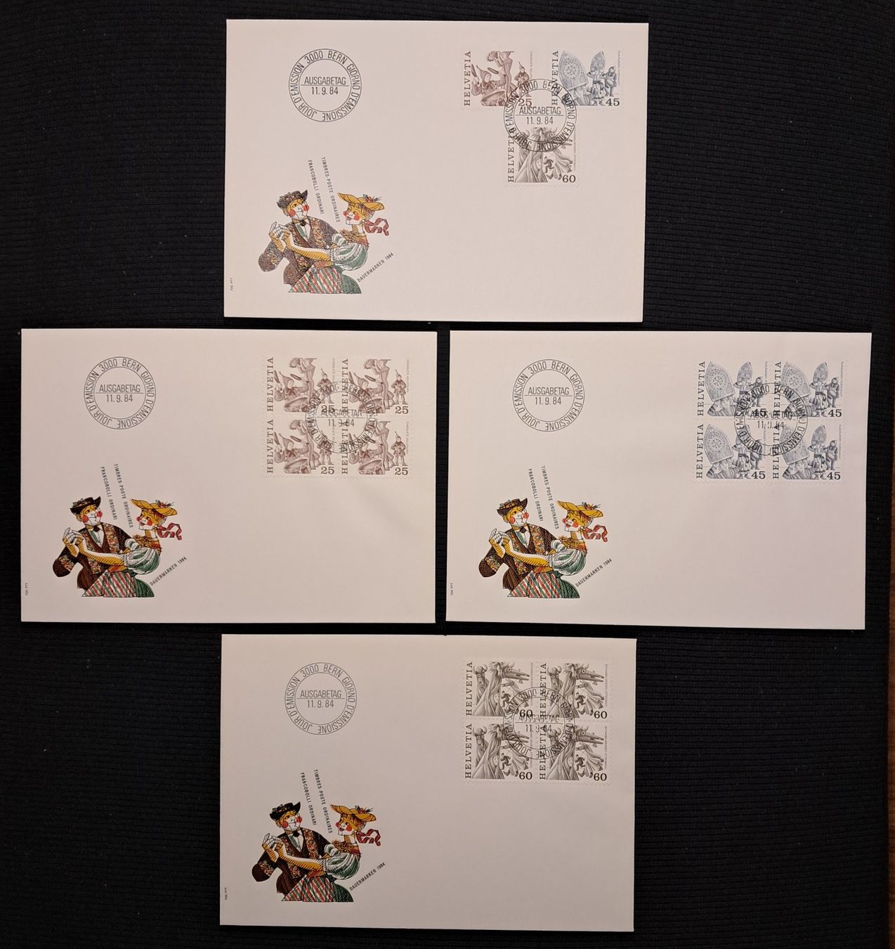 Tous les timbres: 4 FDC - ET 11.9.84 – D'occasion à Ponto Valentino par giorgia06