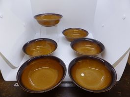 Rössler 6 bols à salade ou céréales individuels brun caramel