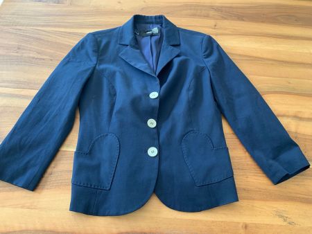 MOSCHINO edler dunkelblauer Blazer Herztaschen Gr 40 (IT 44)