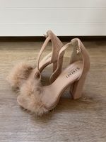 Simmi London Fabulous Nude Feather Heels Size 5