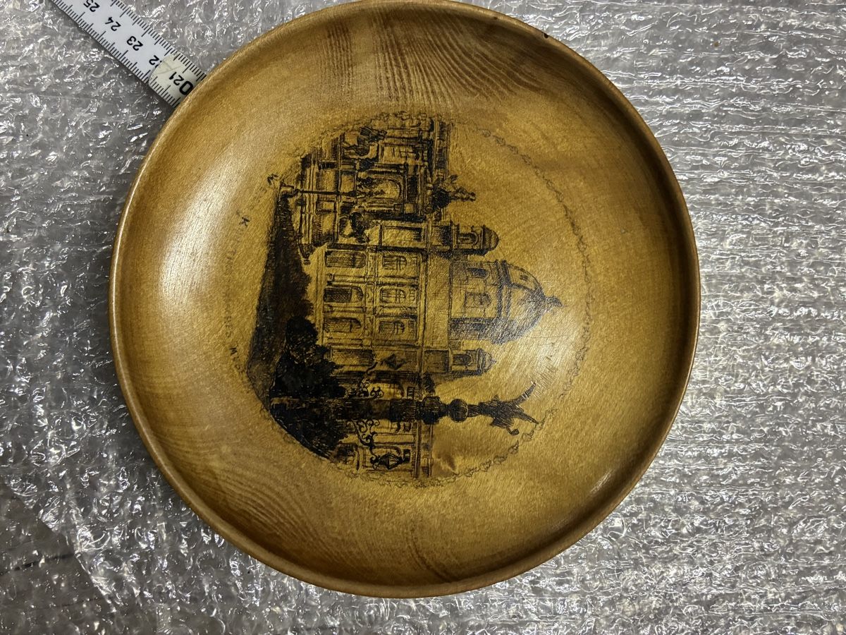 Set di piatti: Piatti in legno decorati – Usato da Chiggiogna venduto da acavanna 6
