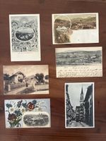 6 Ansichtskarten Schweiz mit Mängel zum retten