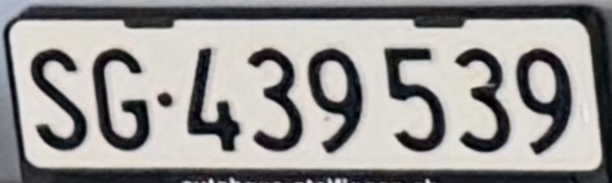 Schilder: Kontrollschild SG 439539 – Neu (gemäss Beschreibung) aus Au SG von aci_5dcw 1