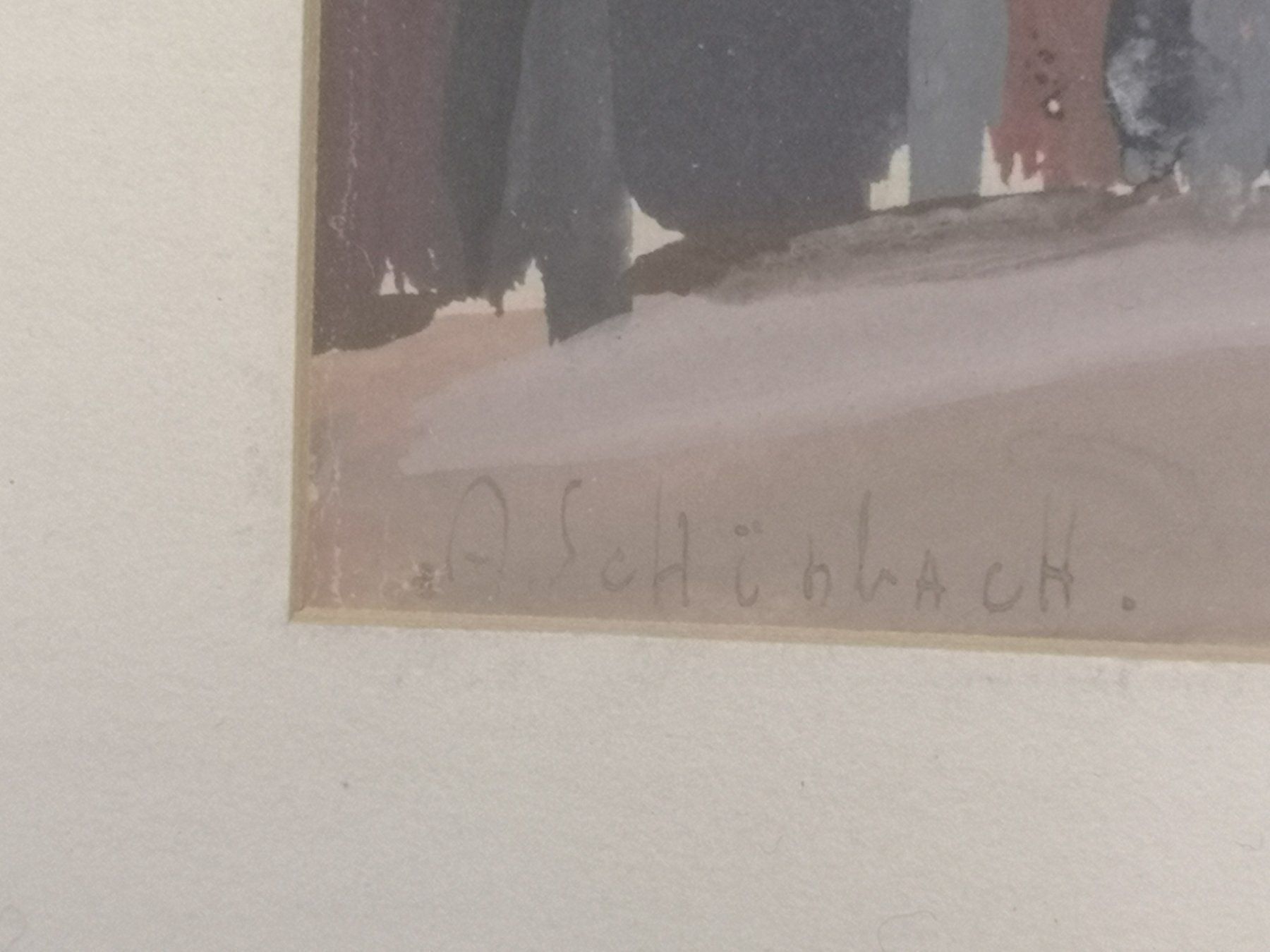 Dipinti: GOUACHE SIGNÉE SCHONBACH – Usato da Genève venduto da Qanil77 4