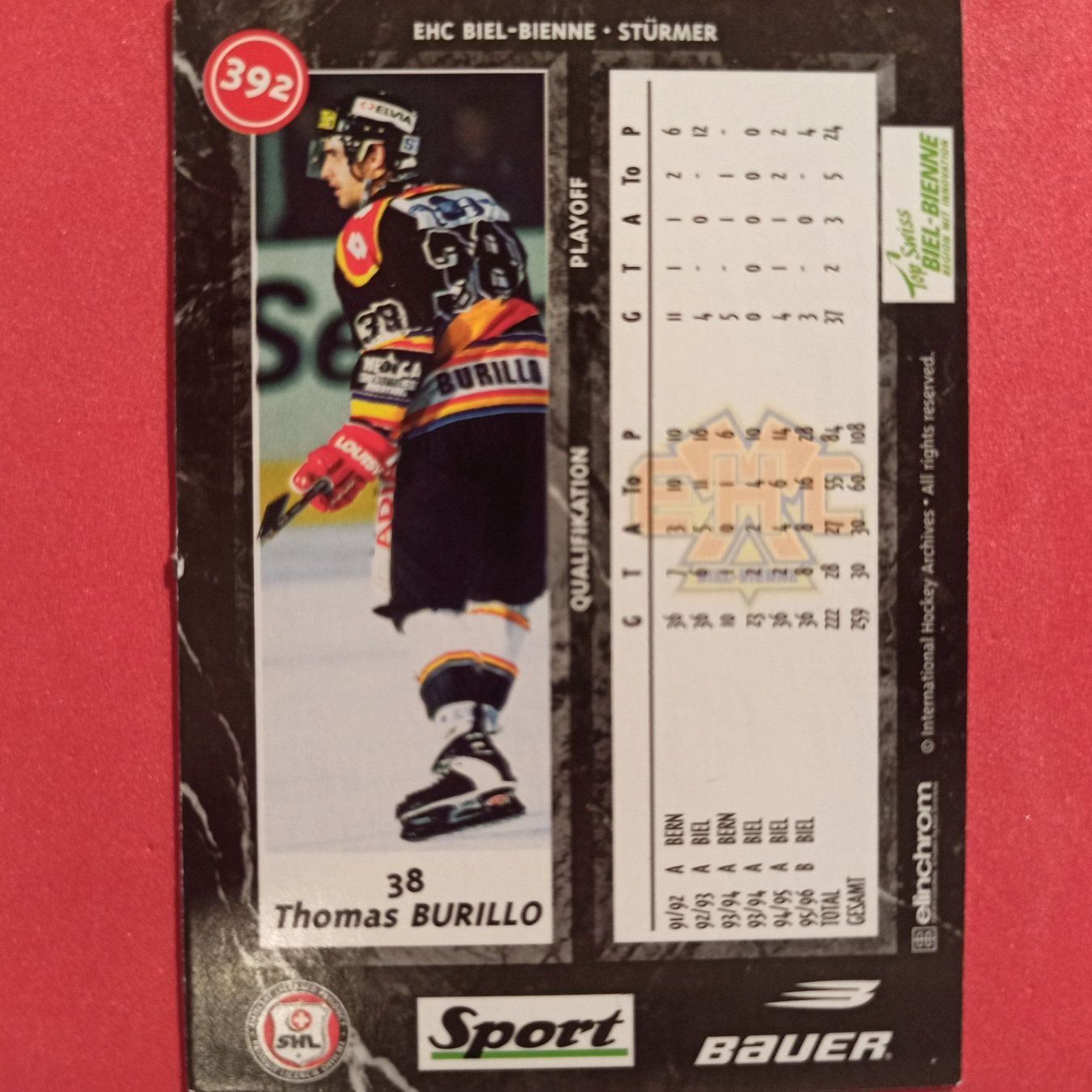 Carte collezionabili: Thomas Burillo - EHC BIEL - 1996/97 – Usato da Dübendorf venduto da kb86_MOVIE 1