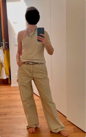 Brand New Beige Cargo Pants, Size S