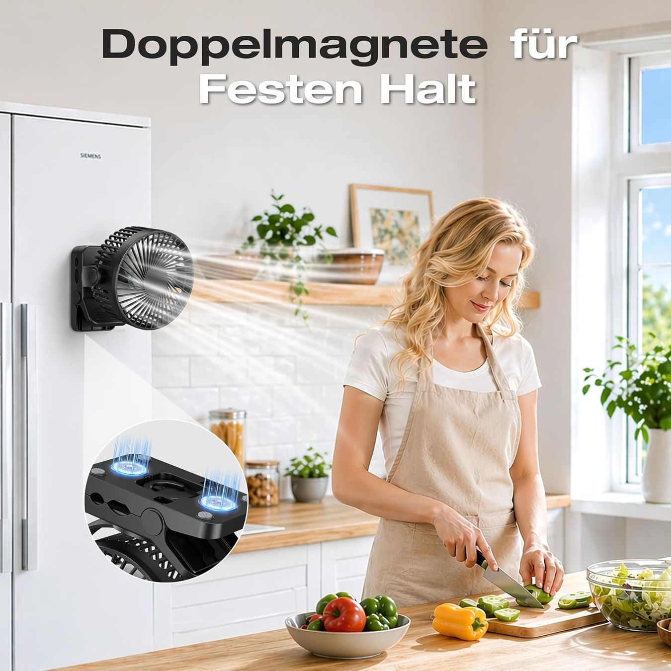 Ventilatori: USB Tischventilator Akku 12000 mAh Clip Magnet Timer – Nuovo e nell'imballaggio originale da Suhr venduto da SchnapperCH 5