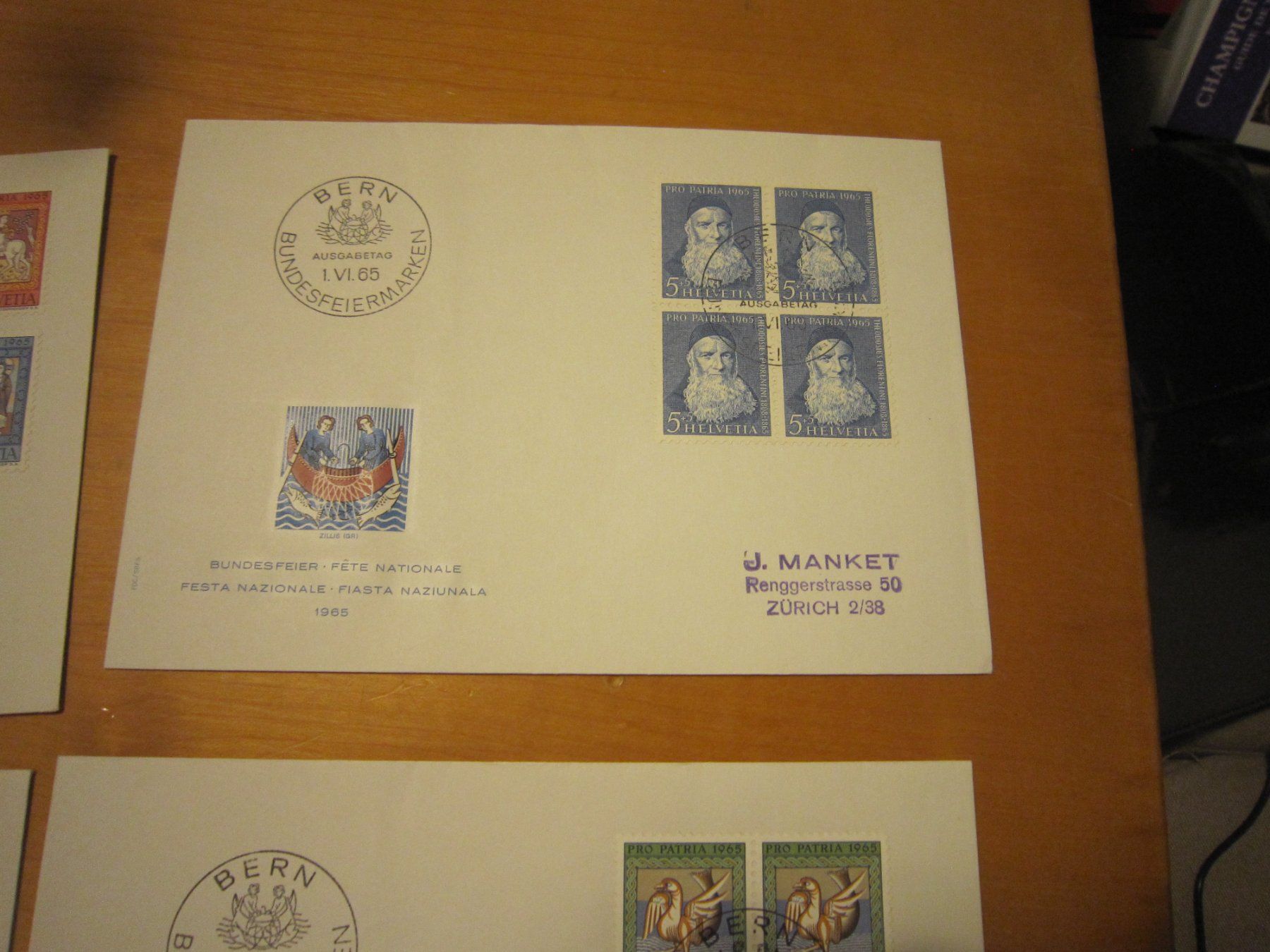 Tutti i francobolli: PP 1965 FDC Serie und 4er mit Adresse – Usato da Gordola venduto da Polentaefung 2