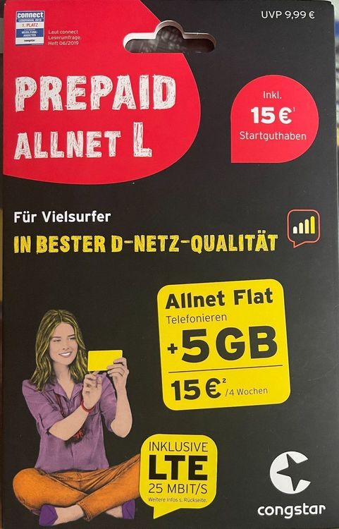 Congstar (Telekom) Prepaid SIM-Karte | Kaufen Auf Ricardo