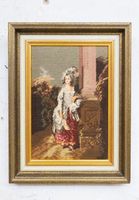 Gobelin Gemälde mit stehendem Frauenportrait