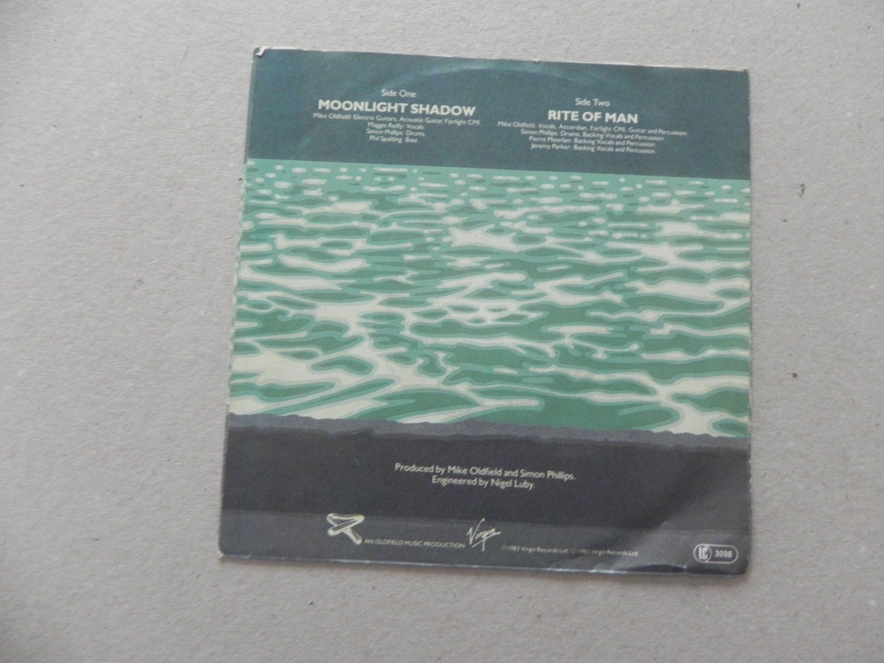 Dischi in vinile: Single 7 " Engl Rock  Pop Mike Oldfied 1983 Moonlight Shadow – Usato da Siebnen venduto da krimsie 1