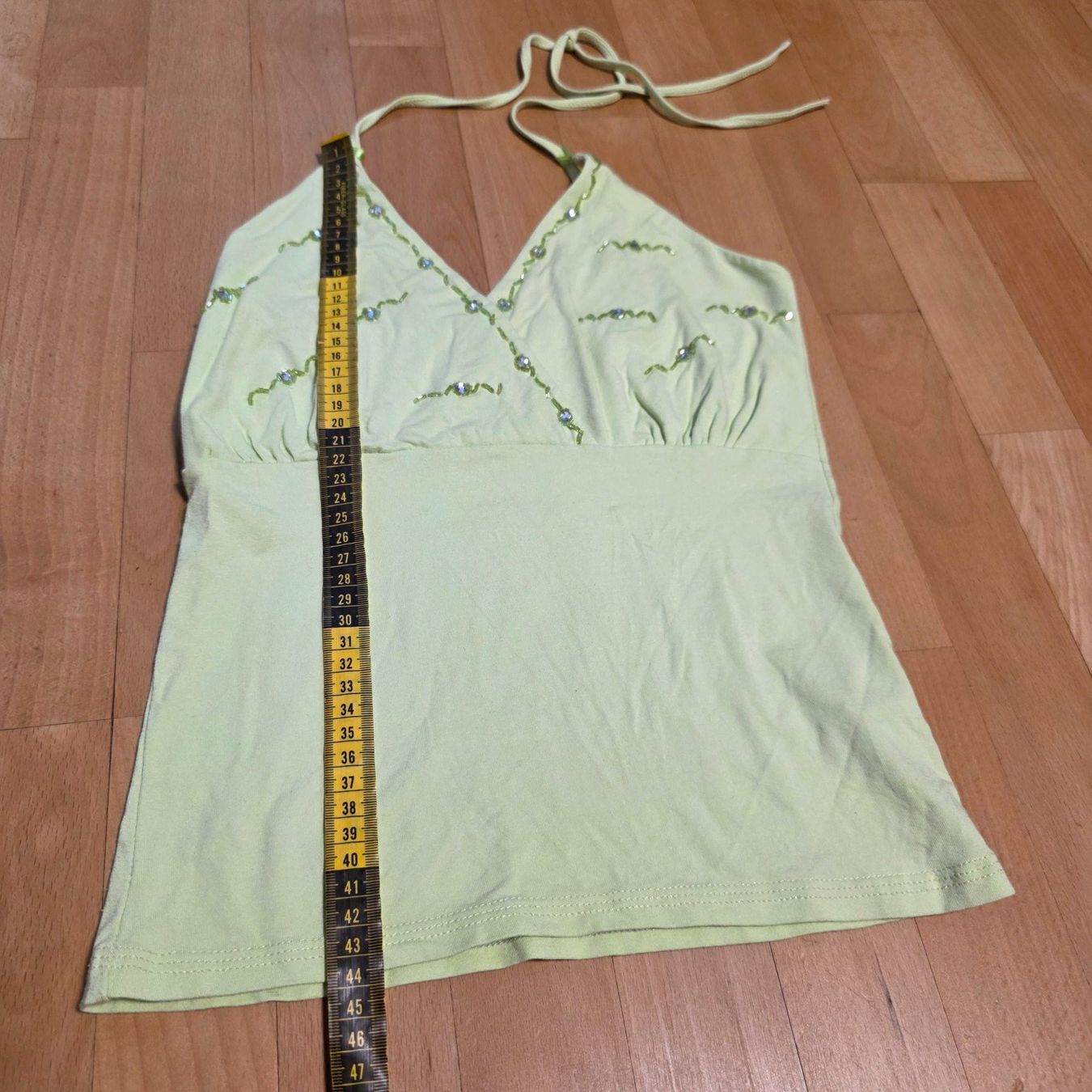 Top: Vintage Top grün M mit Perlen elegant – Usato da Wald ZH venduto da CapLux 4