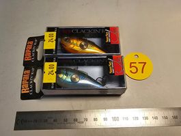 2x Rapala Clackin' Rap Wobbler neu & OVP 6cm 13g Egli