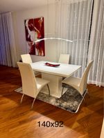 Dining table white extendable 