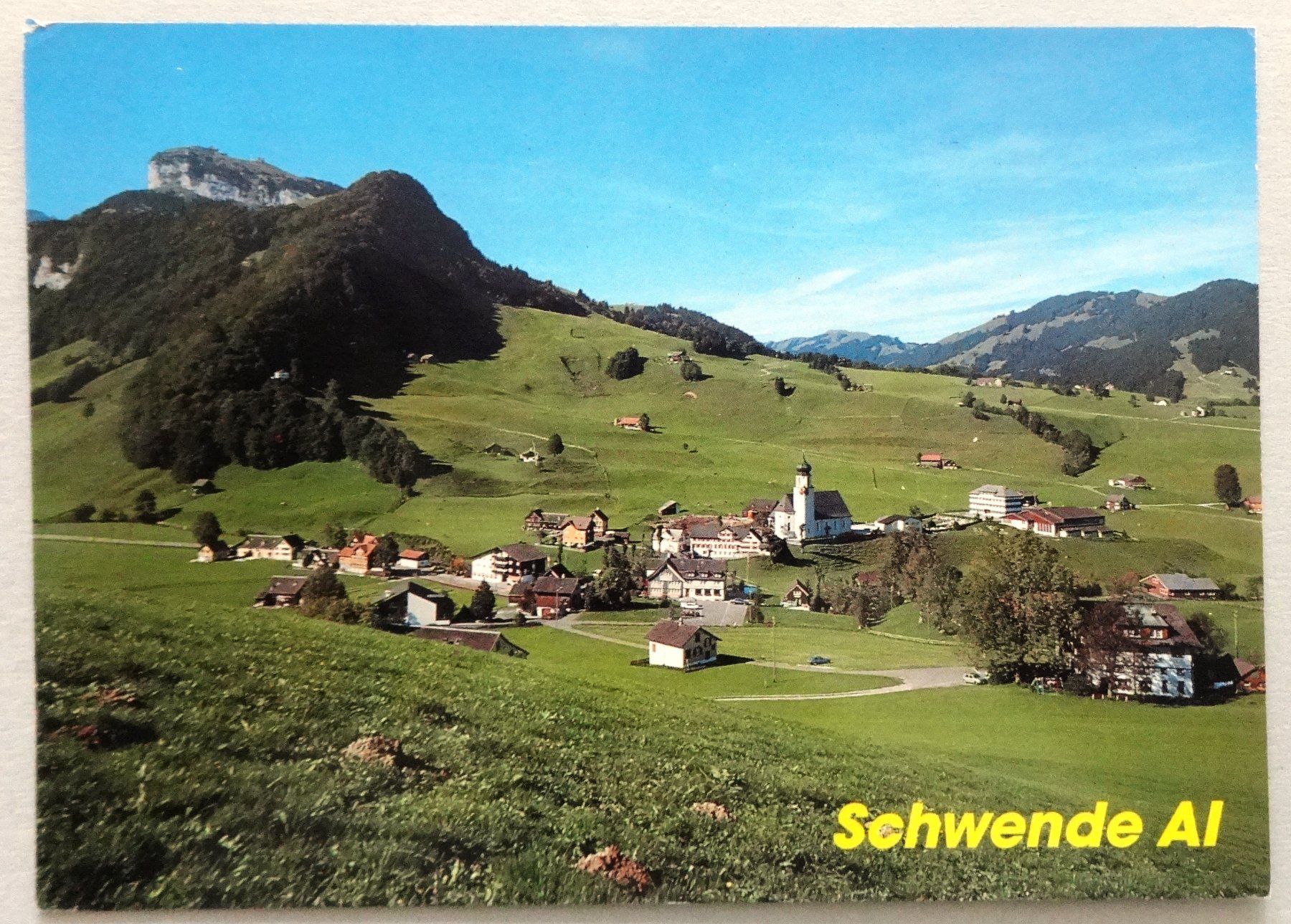 Ansichtskarten: Schwende/AI mit Ebenalp – Gebraucht aus Fétigny von