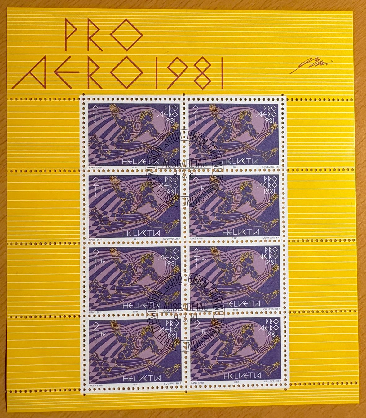 Tutti i francobolli: Timbres suisses 1981 Pro Aero – Usato da Lausanne venduto da Cabessa
