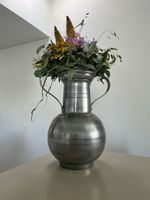 Grosser Antiker Zinnkrug mit Henkeln, 46 cm