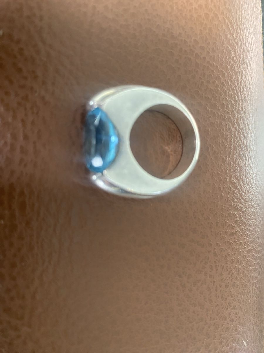 Ringe: Massiver Silberring mit Topaz – Gebraucht aus Zug von GreenwichVillage 2