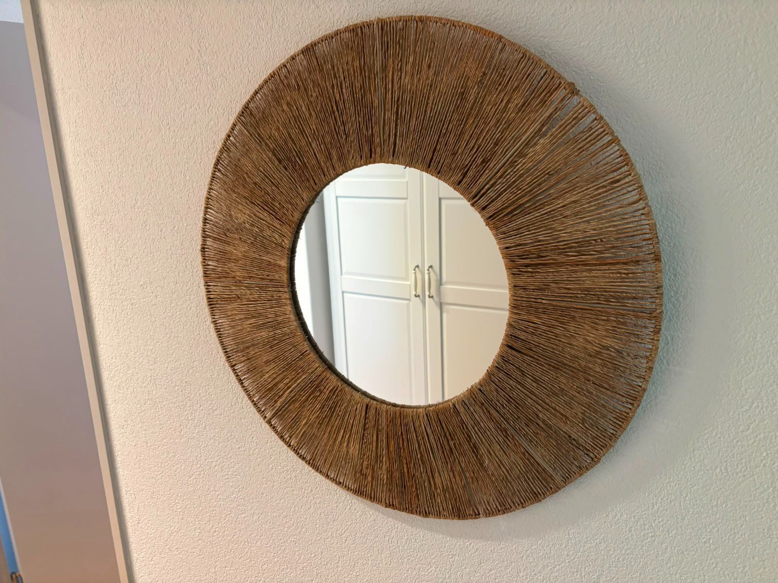 Maisons du monde Miroirs: NEUWERTIG Wunderschöne runde Jute-Spiegel – Neuf (Voir description) à Zürich par jpchco 2