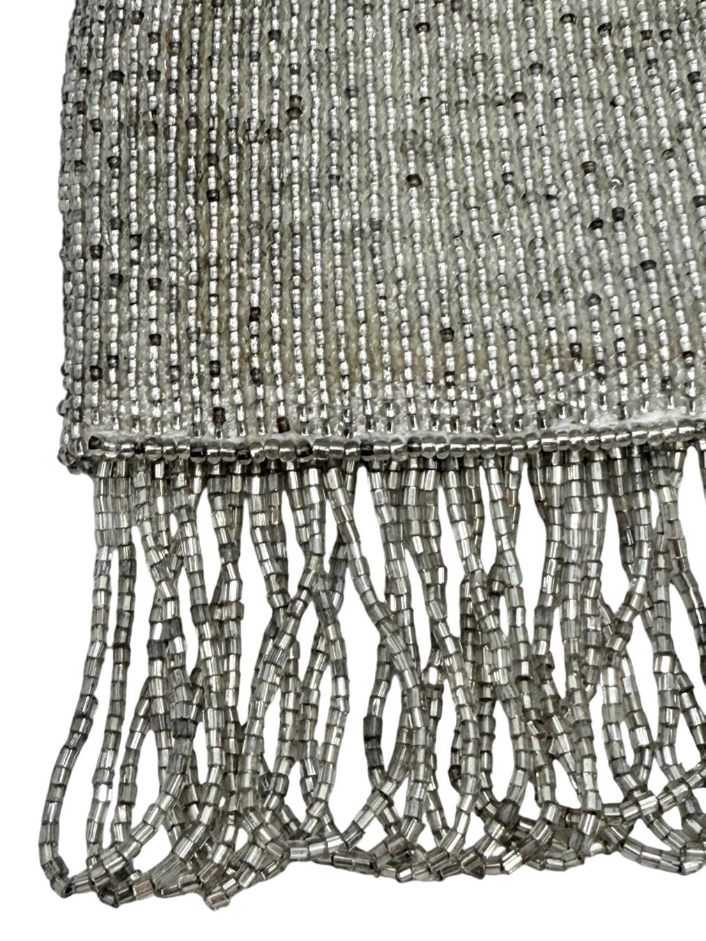 Borse da donna: Sac à main vintage Inge Christopher perlé argenté – Usato da Morges venduto da vintiques 8