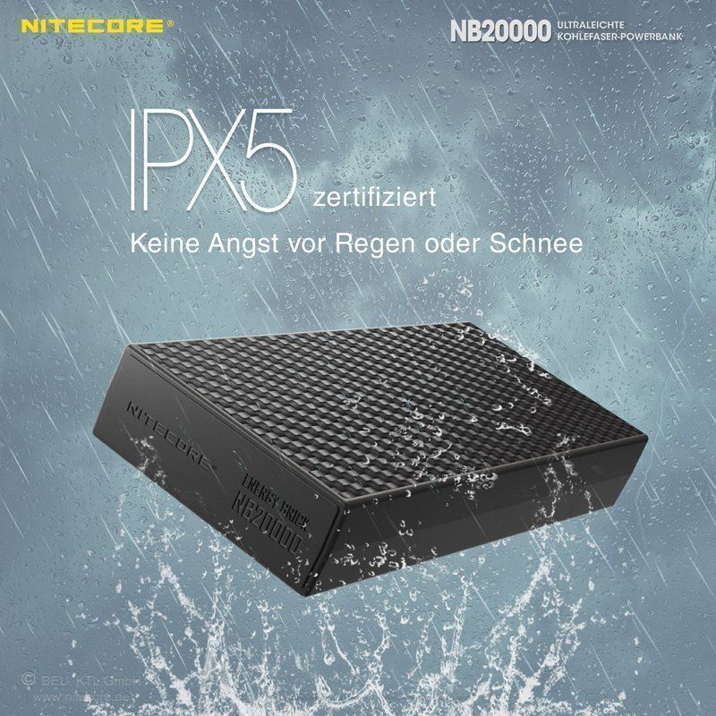 NiteCore Batterie: NiteCore Powerbank NB20000, superleicht – Nuovo e nell'imballaggio originale da Grüningen venduto da Prolumin 5