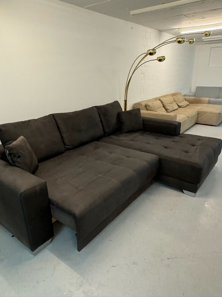 Divani: Ecksofa Braun mit Elektrische Bettfunktion – Usato da Fehraltorf venduto da Sofalab.swiss 3