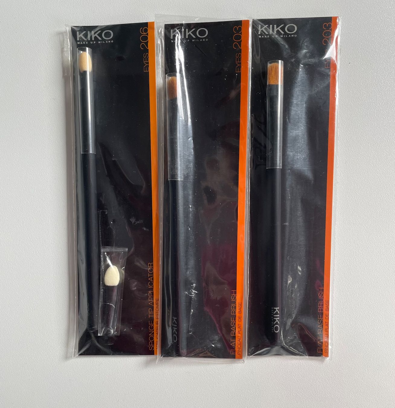 Make-up: Kiko 3 Augenpinsel neu – Nuovo e nell'imballaggio originale da Kloten venduto da des_xv52