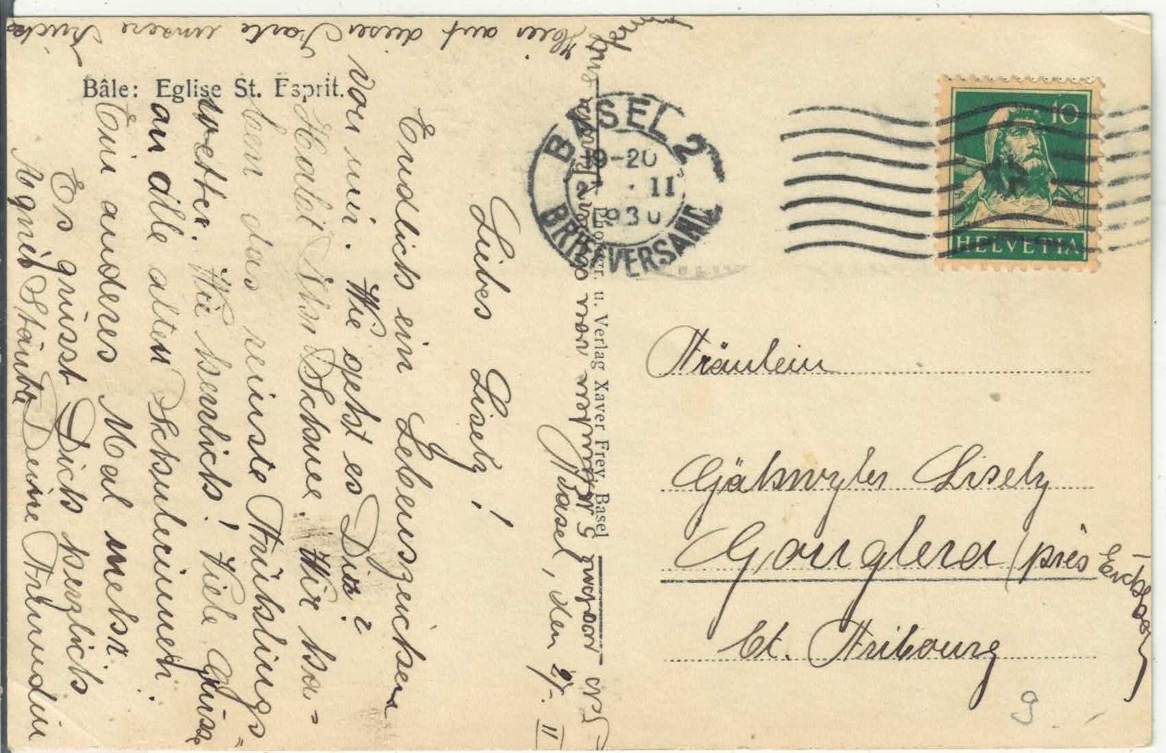 Cartoline postali: Basel - Heiliggeistkirche – Usato da Ettingen venduto da Kartenplanet 1