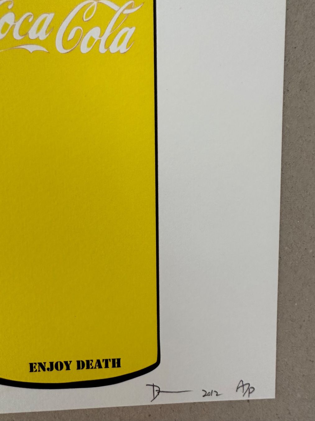 Grafiken & Lithographien: Death: Coca Cola Spray, signiert – Neu (gemäss Beschreibung) aus Meilen von Smgdesign 1