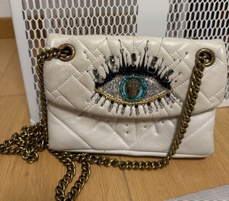 Kurt Geiger The Kensington Bag White Eye Embellishment Small